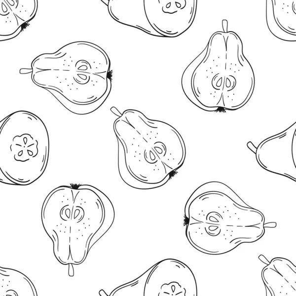 Armut. Tekstil ya da mutfak tarzı. Tek renkli meyve deseni. Tasarım, tekstil, kumaş, duvar kağıdı, ambalaj kağıdı, dekorasyon