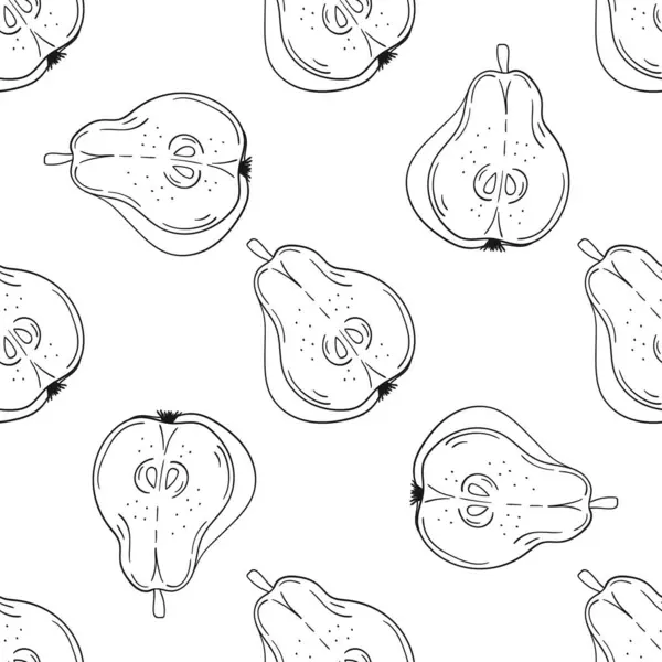 Armut. Tekstil ya da mutfak tarzı. Tek renkli meyve deseni. Tasarım, tekstil, kumaş, duvar kağıdı, ambalaj kağıdı, dekorasyon vesaire için yazdır