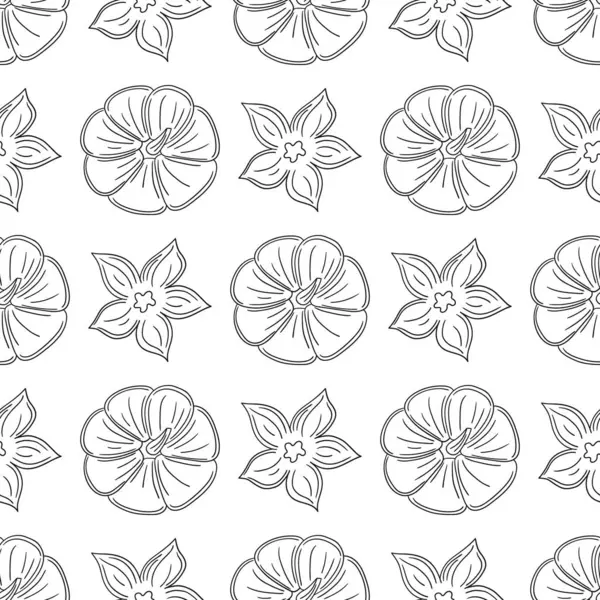 Tekstil ya da mutfak için desen. Balkabağım. Tek renkli sebze deseni elde çizim tarzında. Tasarım için yazdır