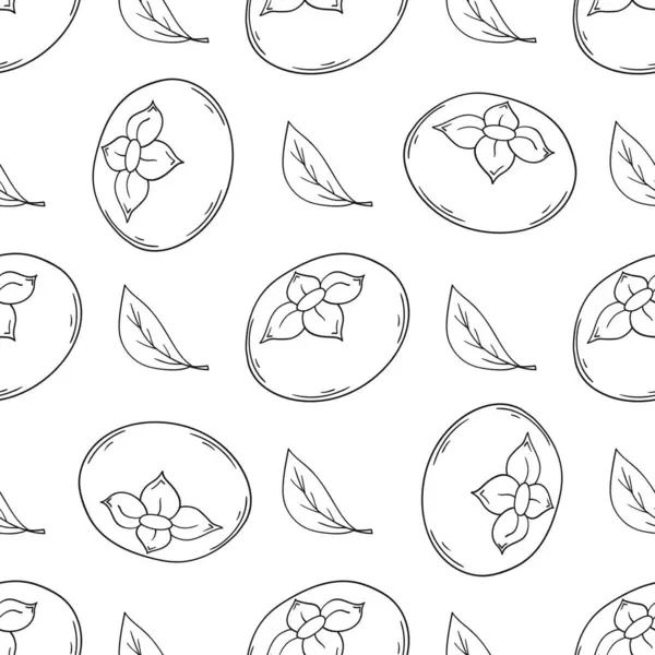 Tekstil ya da mutfak için desen. Hurma. Tek renkli meyve deseni elde çizim tarzında. Tasarım için yazdır