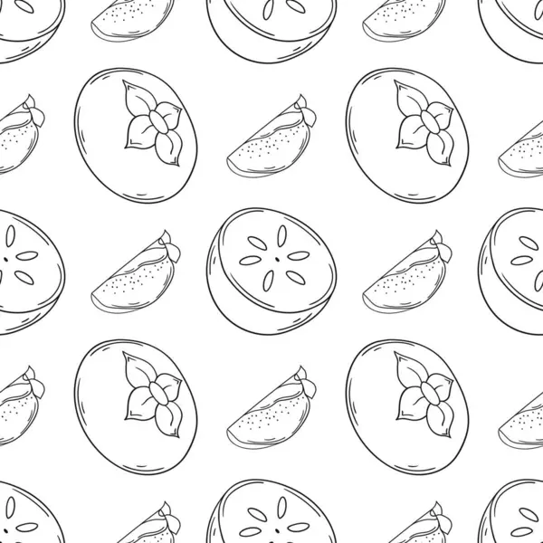 Tekstil ya da mutfak için desen. Hurma. Tek renkli meyve deseni elde çizim tarzında. Tasarım ve tekstil için yazdır