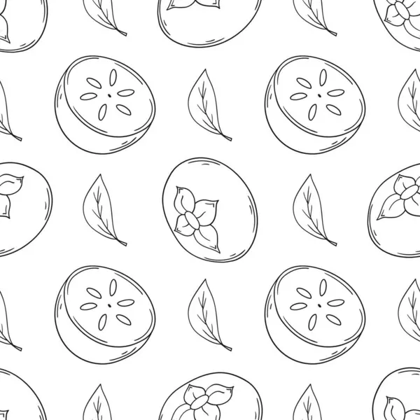 Tekstil ya da mutfak için desen. Hurma. Tek renkli meyve deseni elde çizim tarzında. Tasarım, tekstil, kumaş için yazdır