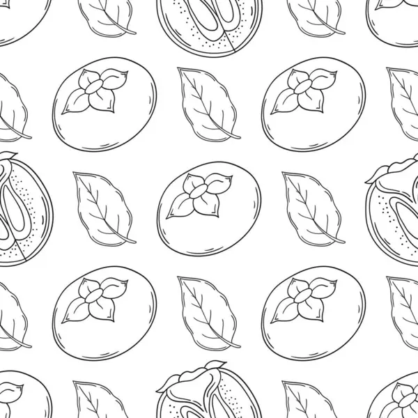 Tekstil ya da mutfak için desen. Hurma. Tek renkli meyve deseni elde çizim tarzında. Tasarım, tekstil, kumaş, duvar kağıdı, ambalaj kağıdı