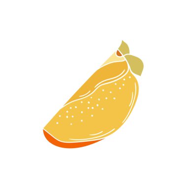 Sevimli meyve çizimi tarzı. Beyaz arka planda hurma. Beyaz taslak. Kartpostallar, el ilanları için tasarım