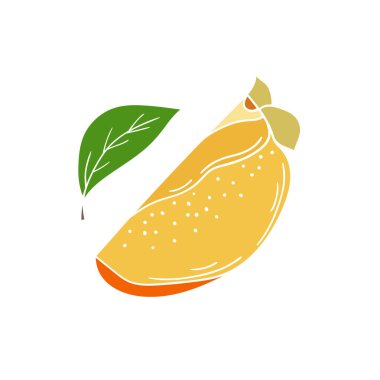 Sevimli meyve çizimi tarzı. Beyaz arka planda hurma. Beyaz taslak. Kartpostallar, el ilanları, afişler için tasarım. Simge, imza, etiket