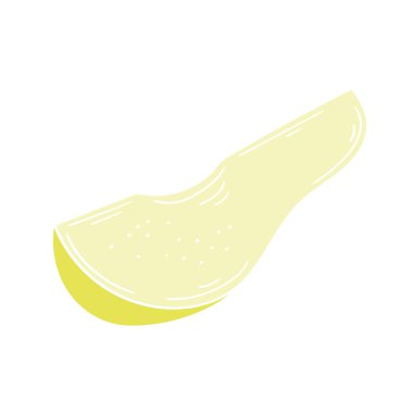 Sevimli meyve çizimi tarzı. Beyaz arka planda armut. Beyaz taslak. Kartpostallar, el ilanları, afişler için tasarım