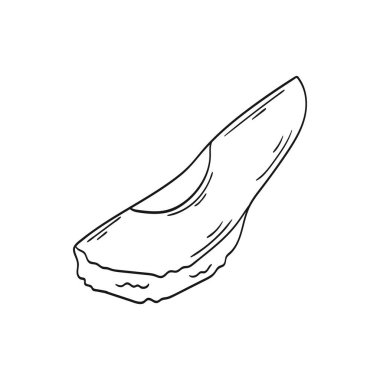 Sevimli meyve çizimi tarzı. Tek renkli olsun. Beyaz arkaplanda Avokado simgesi. Boyama kitapları, çocuk eğitim oyunları için tasarlandı. Simge