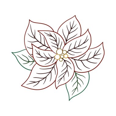 Sevimli çiçek çizimi tarzı. Beyaz arka planda zehirli bir ikon. Renk çizgisi. Kartpostallar, el ilanları, afişler için tasarım. Simge, işaret, etiket, iğne, logo