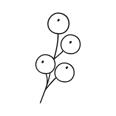 Elle çizim tarzında şirin çilek çizimi. Tek renkli olsun. Beyaz arka planda Holly simgesi. Boyama kitapları, çocuk eğitim oyunları için tasarlandı. Simge, imza, çıkartma, iğne