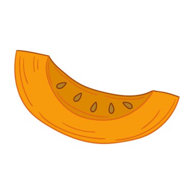 Sevimli sebze çizim stili. Beyaz arkaplanda balkabağı simgesi. Tasarım