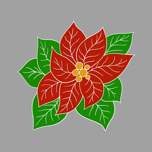 Sevimli çiçek çizimi tarzı. Gri arka planda zehirlenme. Beyaz taslak. Kartpostallar, el ilanları, afişler için tasarım. Simge, imzala