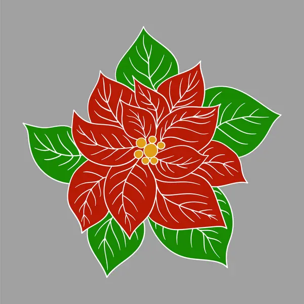 Sevimli çiçek çizimi tarzı. Gri arka planda zehirlenme. Beyaz taslak. Kartpostallar, el ilanları, afişler için tasarım. Simge, imza, çıkartma, iğne