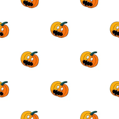 Cadılar Bayramı 'nın kusursuz çizim şekli. Balkabağım, balkabağım. Yaratıcılığın için güzel duvar kâğıdı. Tasarım, tekstil, kumaş, duvar kağıdı, ambalaj kağıdı, dekor için yazdır