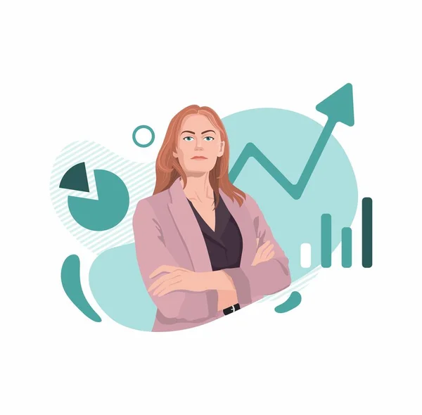 Mesleği iş ve analiz olan gururlu bir kadın. 