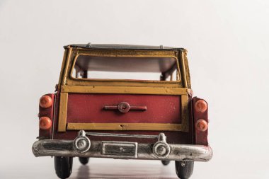 the photograph of an old red car metal vintage collection figures
