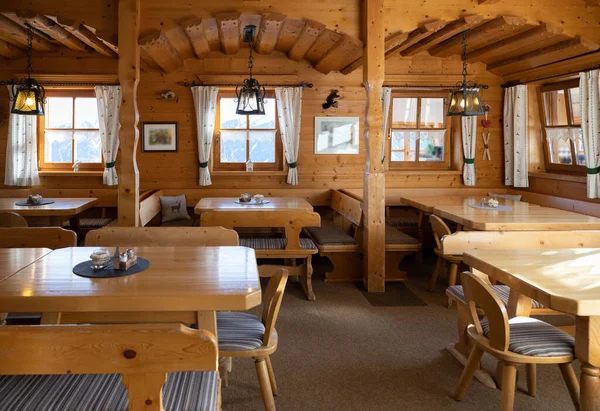 Cozy restaurant in the ski resort of Gastein, Austria. High quality photo
