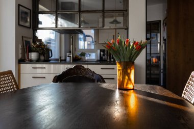 Interior of a private house in the morning light, Germany. High quality photo