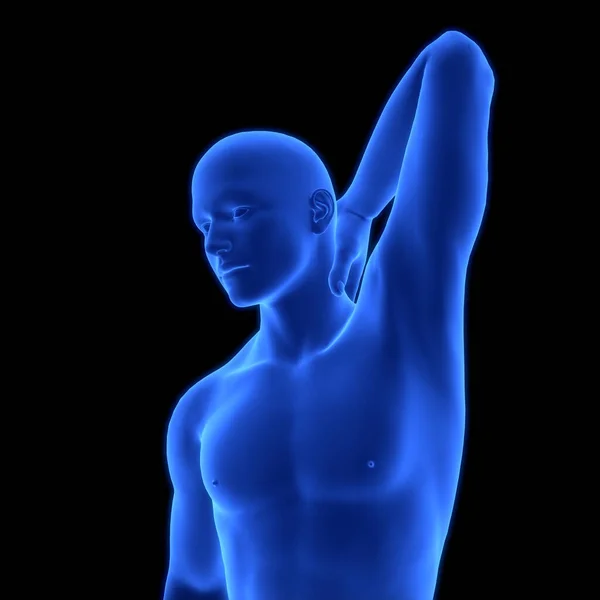 Cuerpo Humano Que Sufre Dolor Espalda Anatomía — Foto de Stock