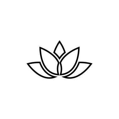 Güzellik Vektörü Nilüfer çiçekleri logo şablonu tasarımı simgesi