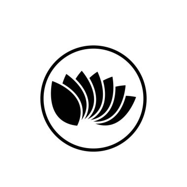 Güzellik Vektörü Nilüfer çiçekleri logo şablonu tasarımı simgesi