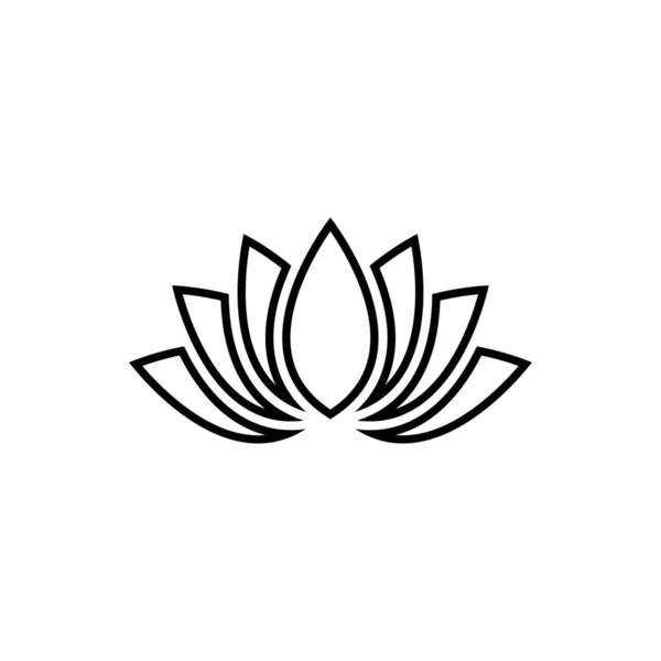 Beauty Vector Lotus Květiny Design Logo Šablony Ikona — Stockový vektor