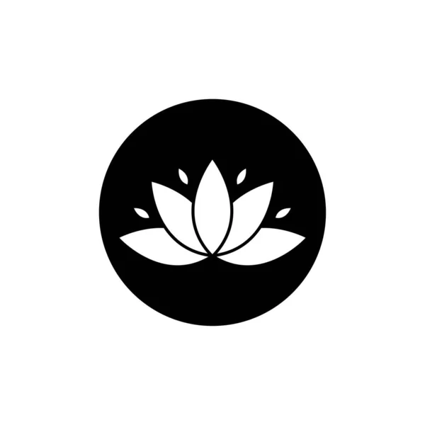 Цветы Векторного Лотоса Красоты Иконка Логотипа — стоковый вектор