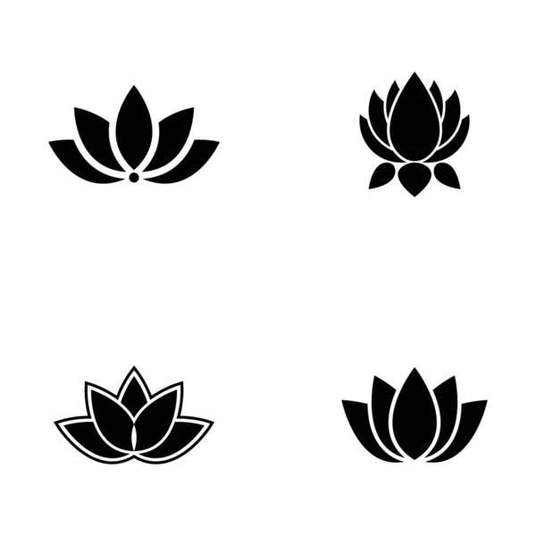 Beauty Vector Lotus Bloemen Ontwerp Logo Template Pictogram — Stockvector