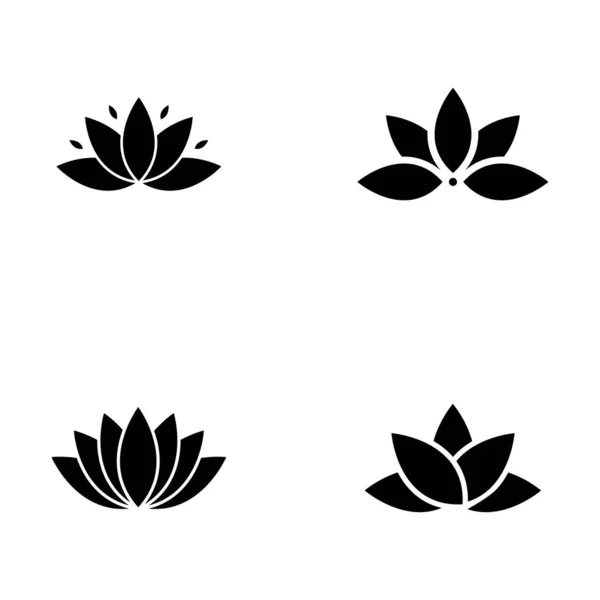 Beauty Vector Lotus ดอกไม ออกแบบโลโก นแบบไอคอน เวกเตอร์สต็อก