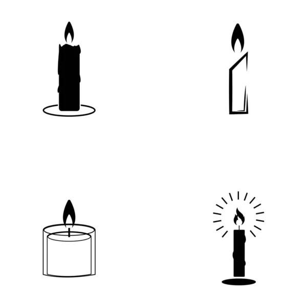 Candle Vectors Illustrations Icon Background — Stock Vector