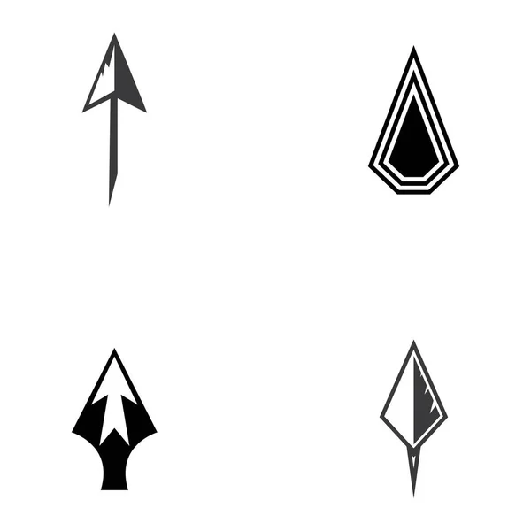 Spear Logo Vector Diseño Plantilla — Archivo Imágenes Vectoriales