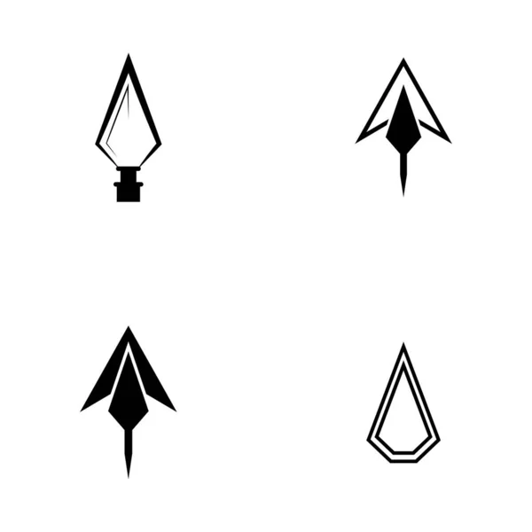 Mızrak Logo Vektör Tasarım Şablonu — Stok Vektör