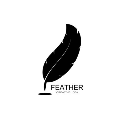 Tüy logo vektör şablonu