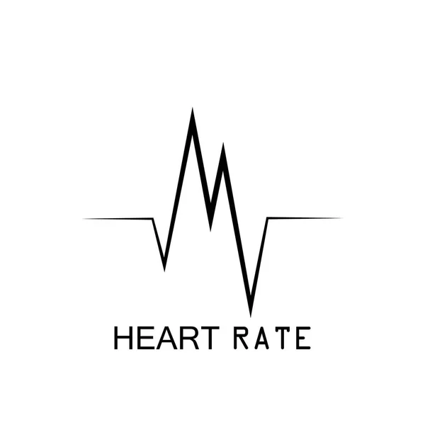 Hearbeat Pulso Ícone Vetor Ilustração Logo Template —  Vetores de Stock