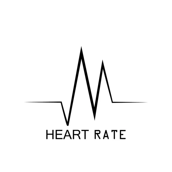 Hearbeat Pulso Ícone Vetor Ilustração Logo Template —  Vetores de Stock