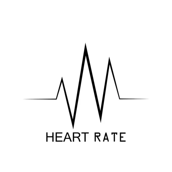 Modello Logo Dell Illustrazione Vettoriale Dell Icona Del Battito Cardiaco — Vettoriale Stock