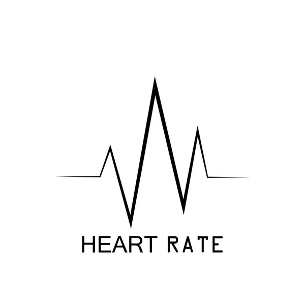Modello Logo Dell Illustrazione Vettoriale Dell Icona Del Battito Cardiaco — Vettoriale Stock