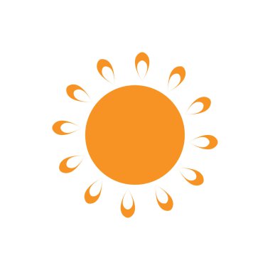 Güneş Vektörü illüstrasyon Simgesi Logo Şablonu tasarımı
