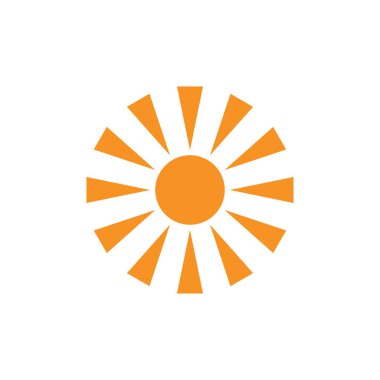Güneş Vektörü illüstrasyon Simgesi Logo Şablonu tasarımı