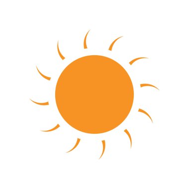 Güneş Vektörü illüstrasyon Simgesi Logo Şablonu tasarımı
