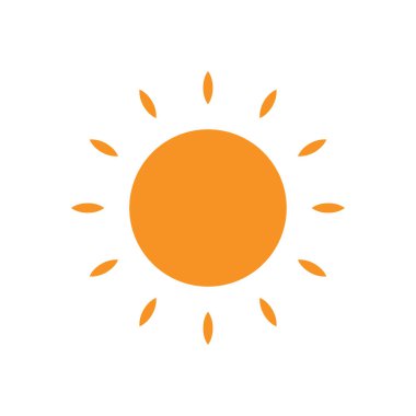 Güneş Vektörü illüstrasyon Simgesi Logo Şablonu tasarımı