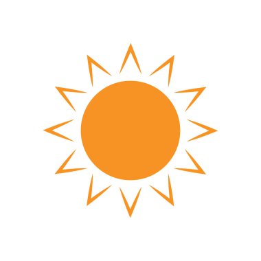 Güneş Vektörü illüstrasyon Simgesi Logo Şablonu tasarımı