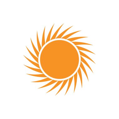 Güneş Vektörü illüstrasyon Simgesi Logo Şablonu tasarımı
