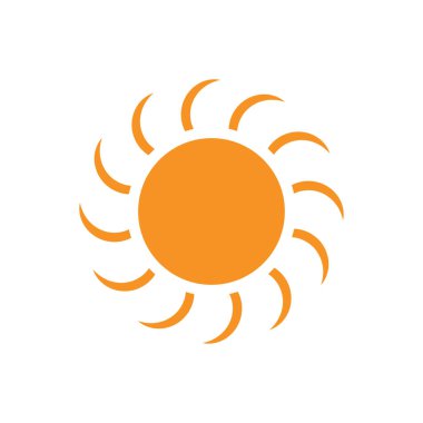 Güneş Vektörü illüstrasyon Simgesi Logo Şablonu tasarımı