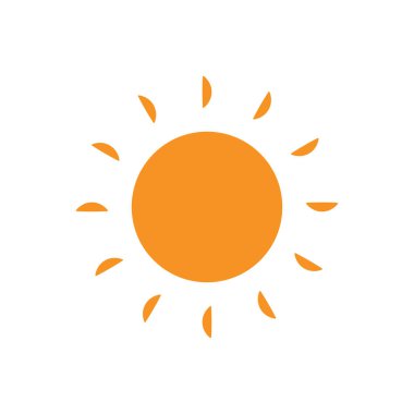 Güneş Vektörü illüstrasyon Simgesi Logo Şablonu tasarımı