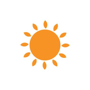 Güneş Vektörü illüstrasyon Simgesi Logo Şablonu tasarımı