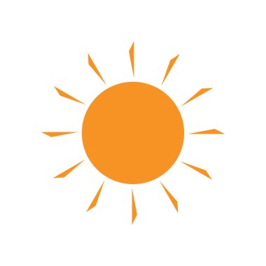 Güneş Vektörü illüstrasyon Simgesi Logo Şablonu tasarımı