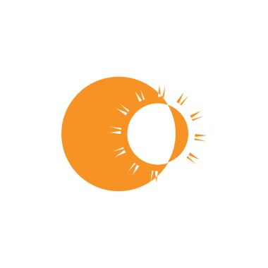Güneş Vektörü illüstrasyon Simgesi Logo Şablonu tasarımı