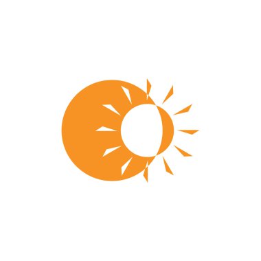 Güneş Vektörü illüstrasyon Simgesi Logo Şablonu tasarımı