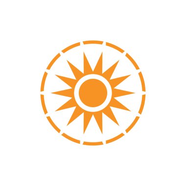 Güneş Vektörü illüstrasyon Simgesi Logo Şablonu tasarımı