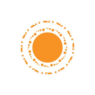 Güneş Vektörü illüstrasyon Simgesi Logo Şablonu tasarımı